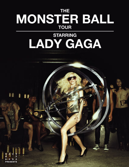 Lady GaGa in Woman-Sized Gyroscope